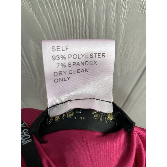 Tadashi Shoji Rose Fuschia Ruched Draped Dress Medium NWT - Picture 9 of 9